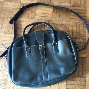 VINTAGE - DARK GREEN LEATHER BAG